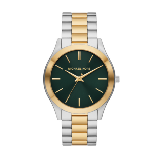 Michael Kors Slim Runway Quartz Green Dial Two Tone Steel Strap Watch for Women - MK9149 Buy Now By Michael Kors