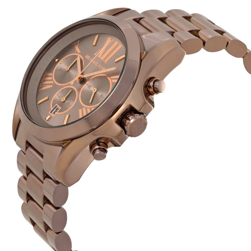 Michael Kors Bradshaw Chronograph Brown Dial Brown Steel Strap Watch For Women - MK6247 Buy Now By Michael Kors