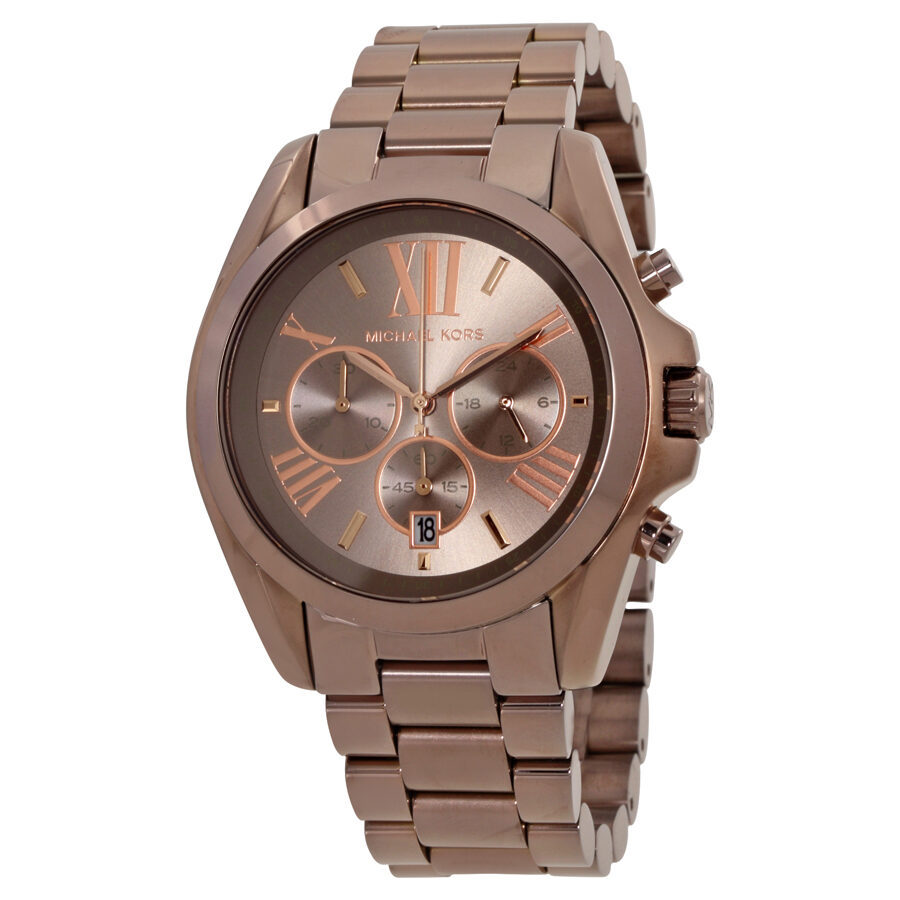 Michael Kors Bradshaw Chronograph Brown Dial Brown Steel Strap Watch For Women - MK6247 Buy Now By Michael Kors