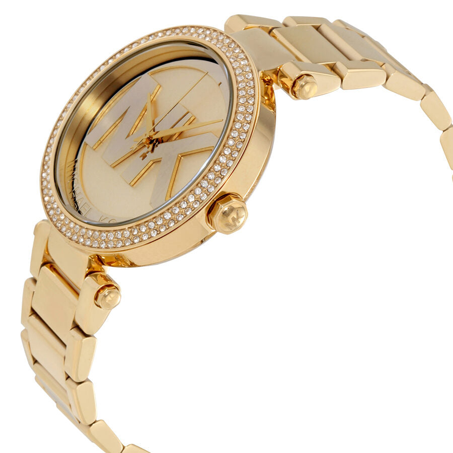 Michael Kors Parker Diamonds Gold Dial Gold Steel Strap Watch for Women - MK5784 Buy Now By Michael Kors