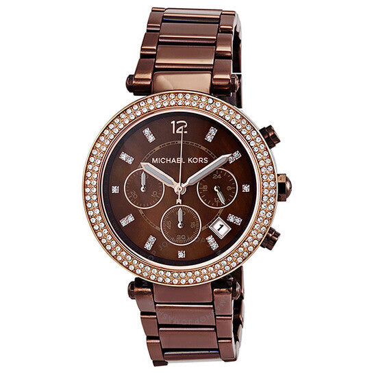 Michael Kors Parker Chronograph Brown Dial Brown Steel Strap Watch For Women - MK5578 Buy Now By Michael Kors