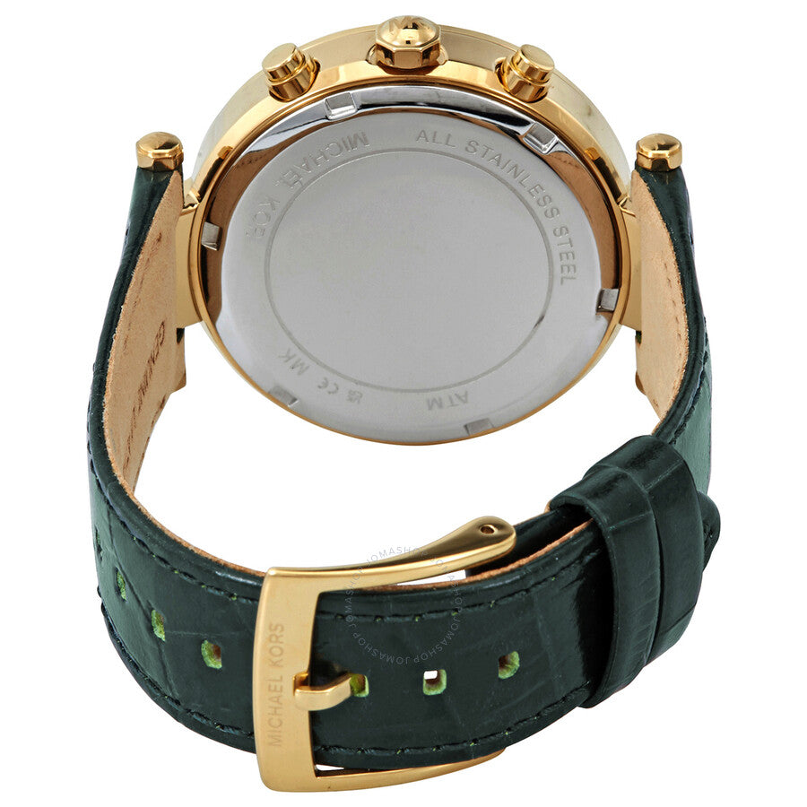 Michael Kors Parker Chronograph Green Dial Green Leather Strap Watch For Women - MK6985 Buy Now By Michael Kors