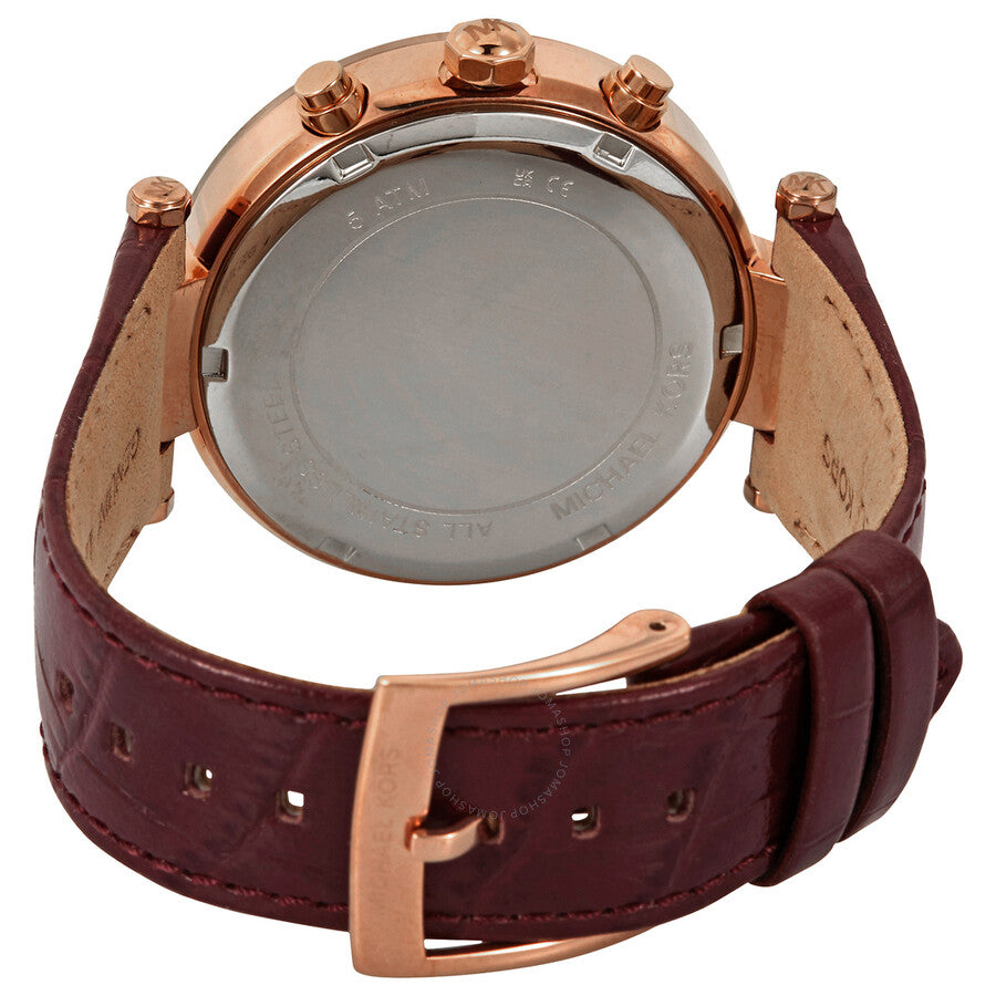 Michael Kors Parker Chronograph Red Dial Red Leather Strap Watch For Women - MK6986 Buy Now By Michael Kors