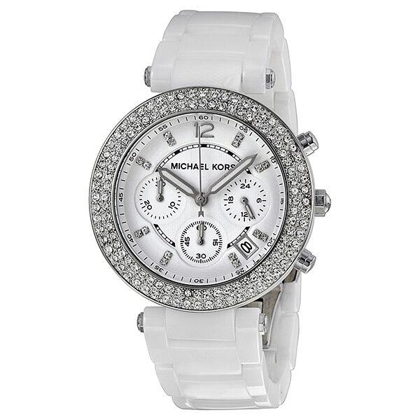 Michael Kors Parker White Dial White Ceramic Strap Watch for Women - MK5654 Buy Now By Michael Kors