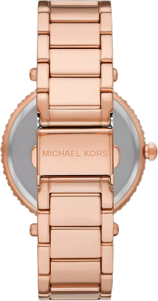 Michael Kors Parker Three-Hand Mother of Pearl White Dial Rose Gold Steel Strap Watch For Women - MK4695 Buy Now By Michael Kors