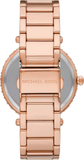 Michael Kors Parker Three-Hand Mother of Pearl White Dial Rose Gold Steel Strap Watch For Women - MK4695 Buy Now By Michael Kors