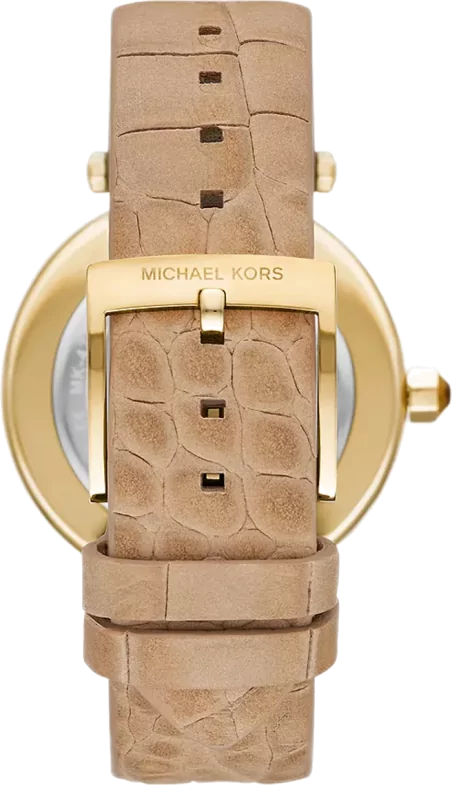 Michael Kors Parker Three-Hand Gold Dial Brown Leather Strap Watch For Women - MK4725 Buy Now By Michael Kors