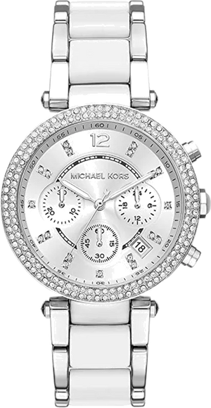 Michael Kors Parker Chronograph Silver Dial Silver Steel Strap Watch For Women - MK6354 Buy Now By Michael Kors