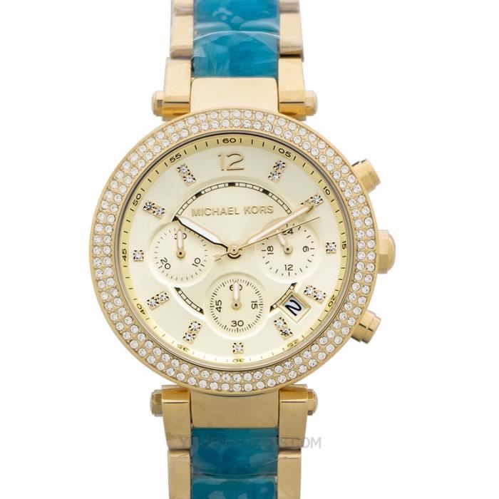 Michael Kors Parker Gold Dial Two Tone Steel Strap Watch for Women - MK6364 Buy Now By Michael Kors