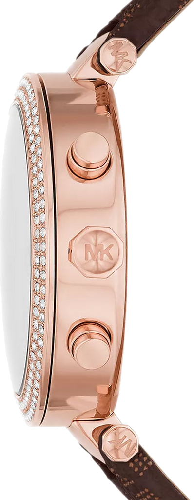 Michael Kors Parker Chronograph White Dial Brown Leather Strap Watch For Women - MK6917 Buy Now By Michael Kors