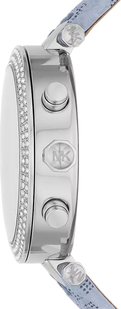 Michael Kors Parker Silver Dial Blue Leather Strap Watch For Women - MK6936 Buy Now By Michael Kors