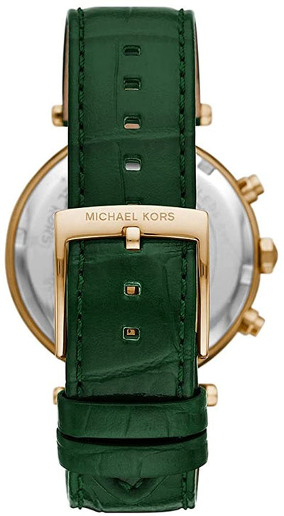 Michael Kors Parker Chronograph Green Dial Green Leather Strap Watch For Women - MK6985 Buy Now By Michael Kors