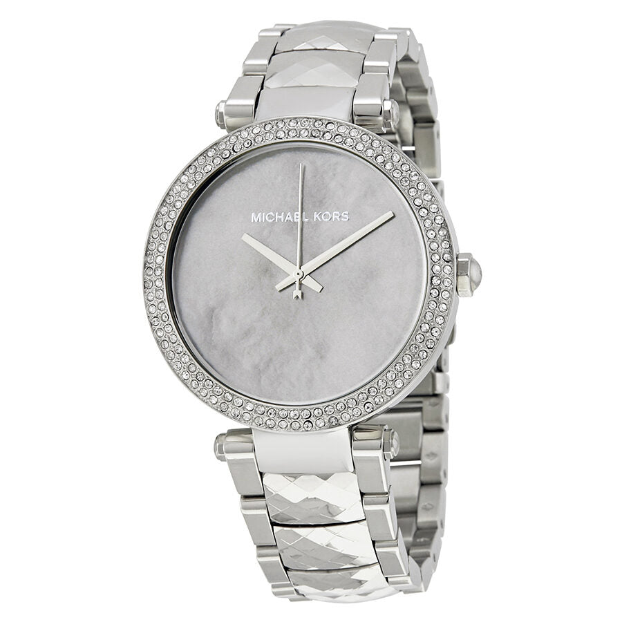 Michael Kors Parker Mother of Pearl Silver Steel Strap Watch for Women - MK6424 Buy Now By Michael Kors