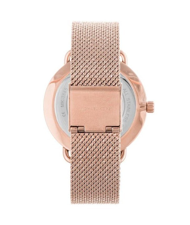 Michael Kors Portia Rose Gold Dial Rose Gold Mesh Bracelet Watch for Women - MK3845 Buy Now By Michael Kors