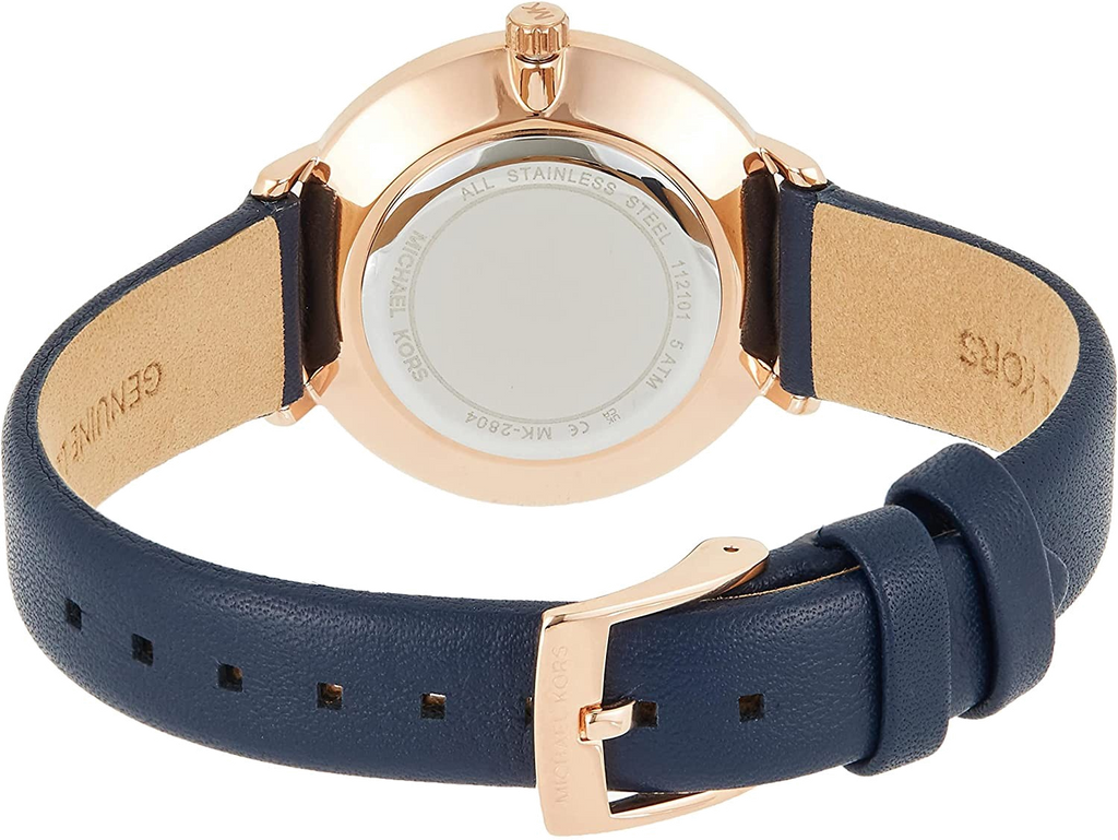 Michael Kors Pyper Analog White Dial Black Leather Strap Watch For Women - MK2804 Buy Now By Michael Kors