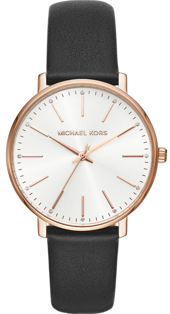 Michael Kors Pyper Quartz White Dial Black Leather Strap Watch For Women - MK2834 Buy Now By Michael Kors