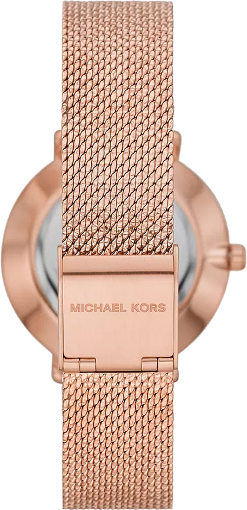 Michael Kors Pyper Quartz Mother of Pearl White Dial Rose Gold Mesh Strap Watch For Women - MK4588 Buy Now By Michael Kors