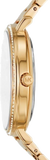 Michael Kors Pyper Three-Hand Black Dial Gold Steel Strap Watch For Women - MK4593 Buy Now By Michael Kors