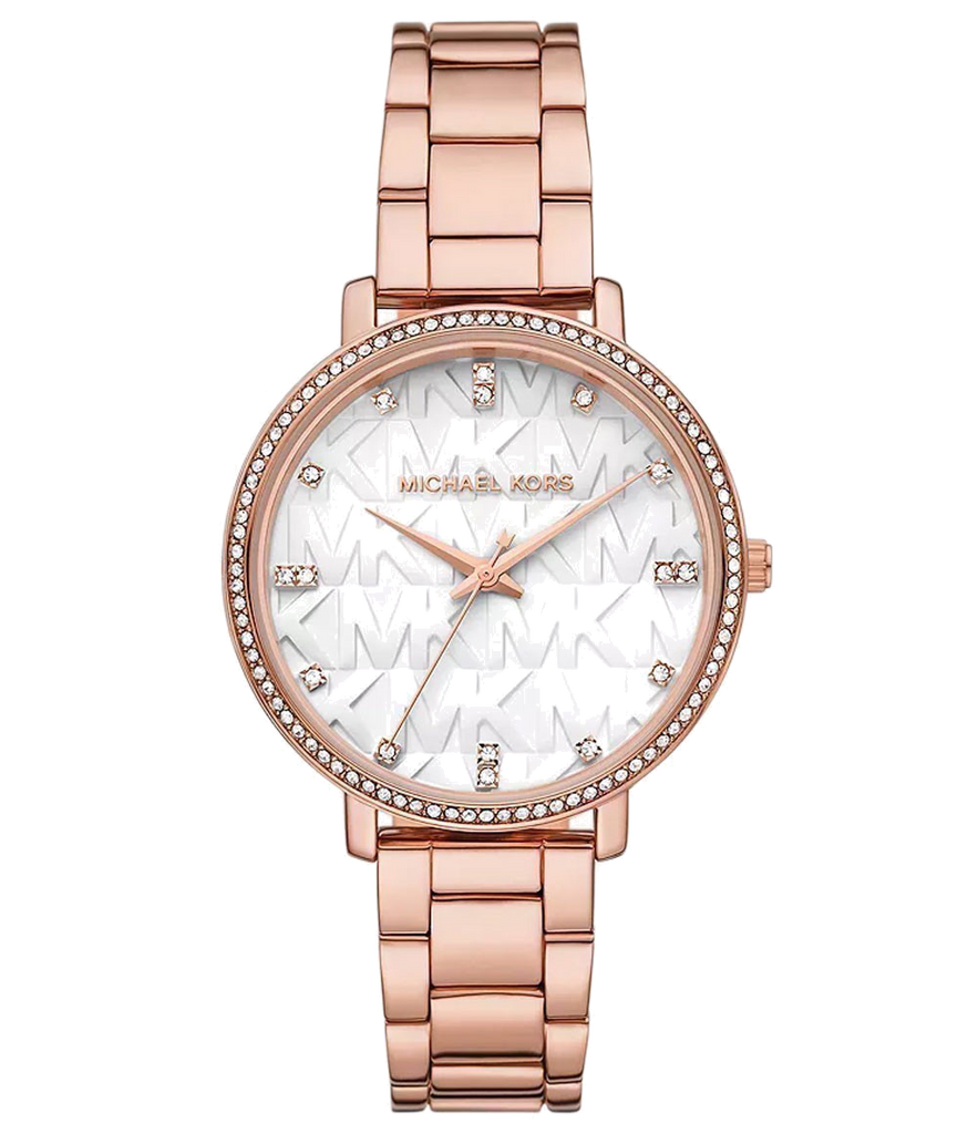 Michael Kors Pyper Three-Hand White Dial Rose Gold Steel Strap Watch For Women - MK4594 Buy Now By Michael Kors