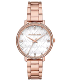Michael Kors Pyper Three-Hand White Dial Rose Gold Steel Strap Watch For Women - MK4594 Buy Now By Michael Kors