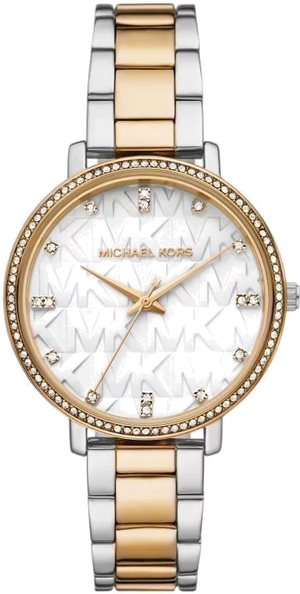 Michael Kors Pyper Three Hand White Dial Two Tone Steel Strap Watch For Women - MK4595 Buy Now By Michael Kors