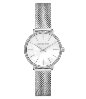 Michael Kors Pyper Quartz Mother of Pearl White Dial Silver Mesh Strap Watch For Women - MK4618 Buy Now By Michael Kors