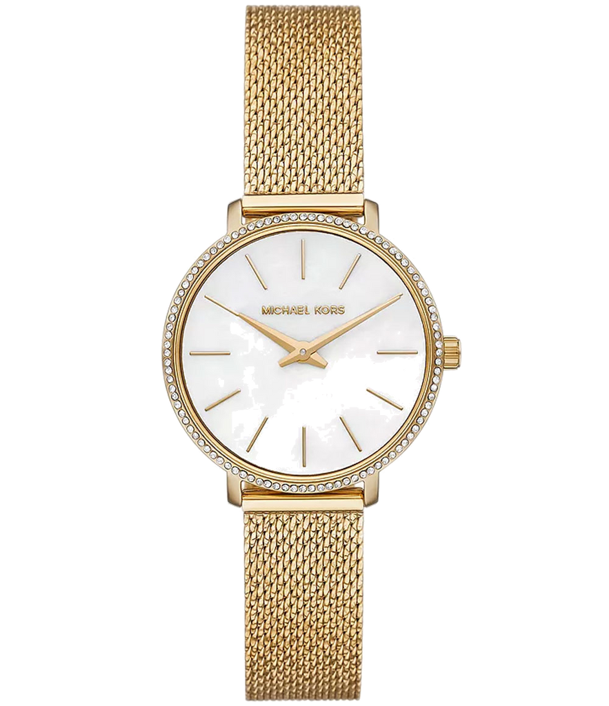 Michael Kors Pyper Quartz Mother of Pearl White Dial Gold Mesh Bracelet Watch For Women - MK4619 Buy Now By Michael Kors
