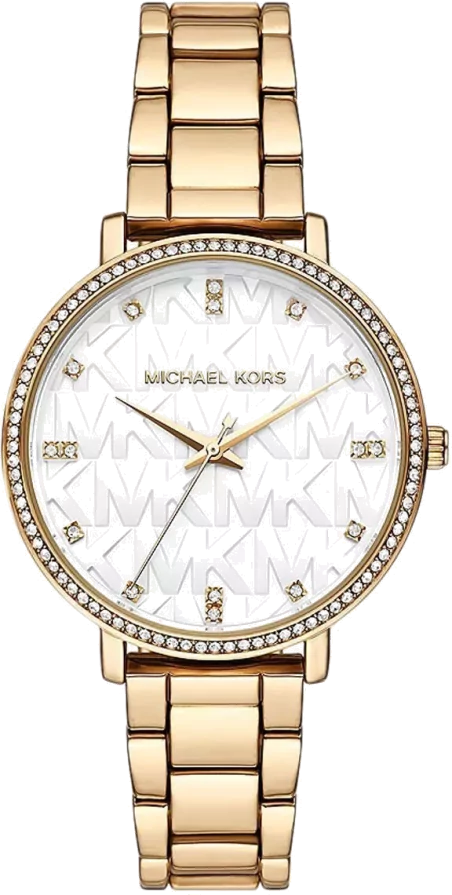 Michael Kors Pyper Three Hand White Dial Gold Steel Strap Watch For Women - MK4666 Buy Now By Michael Kors