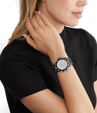 Michael Kors Raquel Three Hand Silver Dial Black Steel Strap Watch For Women - MK4692 Buy Now By Michael Kors