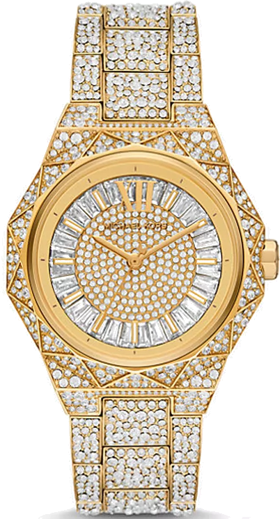 Michael Kors Raquel Three Hand Crystals Gold Dial Gold Steel Strap Watch For Women - MK7398 Buy Now By Michael Kors