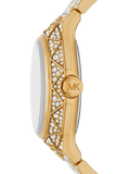 Michael Kors Raquel Three Hand Crystals Gold Dial Gold Steel Strap Watch For Women - MK7398 Buy Now By Michael Kors