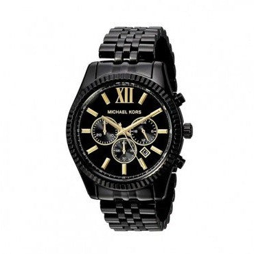 Michael Kors Lexington Chronograph Black Dial Black Steel Strap Watch for Men - MK8603 Buy Now By Michael Kors