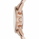 Michael Kors Ritz Chronograph Rose Gold Dial Rose Gold Steel Strap Watch For Women - MK6485 Buy Now By Michael Kors