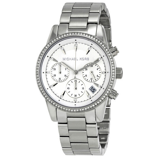 Michael Kors Ritz Silver Dial Silver Steel Strap Watch for Women - MK6428 Buy Now By Michael Kors