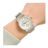 Michael Kors Ritz Chronograph White Dial Two Tone Steel Strap Watch for Women - MK5057 Buy Now By Michael Kors
