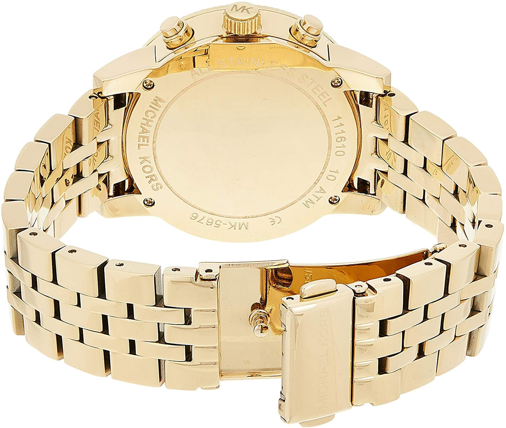 Michael Kors Ritz Chronograph Gold Dial Gold Steel Strap Watch for Women - MK5676 Buy Now By Michael Kors