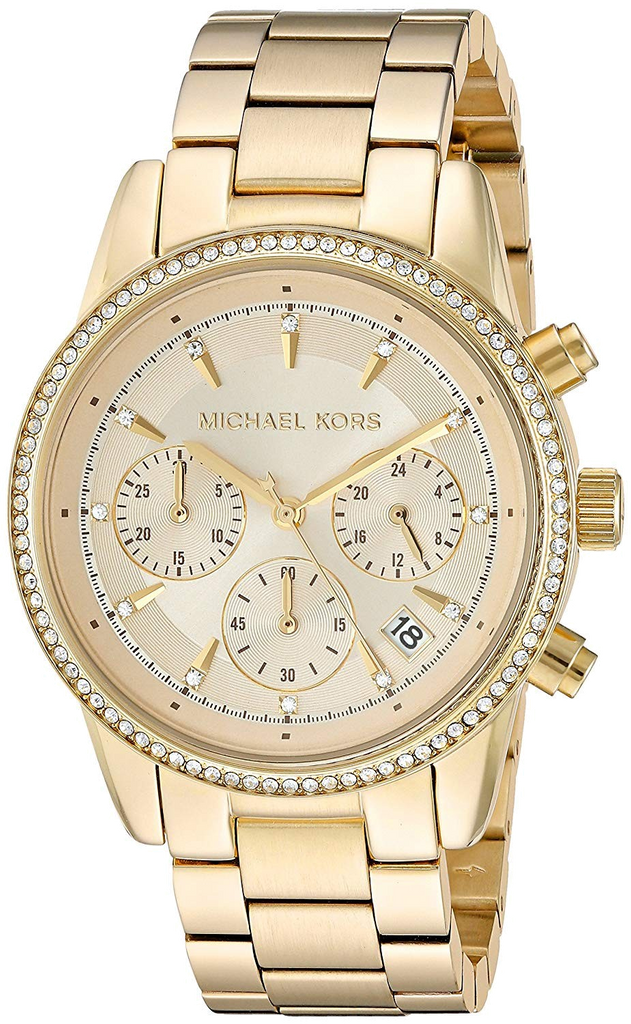 Michael Kors Ritz Gold Dial Gold Steel Strap Watch for Women - MK6356 Buy Now By Michael Kors