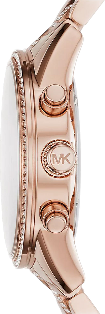Michael Kors Ritz Chronograph Rose Gold Dial Rose Gold Steel Strap Watch For Women - MK6485 Buy Now By Michael Kors