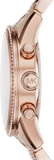 Michael Kors Ritz Chronograph Rose Gold Dial Rose Gold Steel Strap Watch For Women - MK6485 Buy Now By Michael Kors