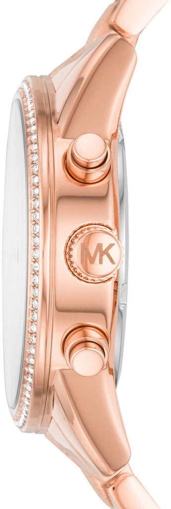 Michael Kors Ritz Chronograph Rose Gold Dial Rose Gold Steel Strap Watch For Women - MK6598 Buy Now By Michael Kors