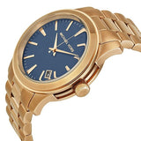 Michael Kors Runway Blue Dial Rose Gold Stainless Steel Strap Watch for Women - MK7065 Buy Now By Michael Kors
