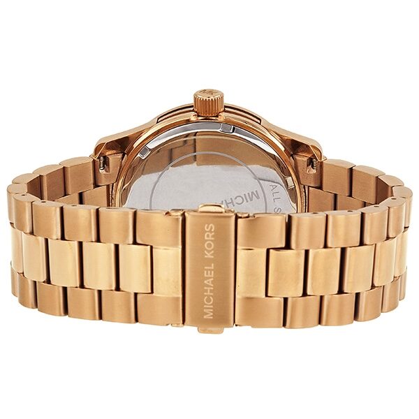 Michael Kors Runway Blue Dial Rose Gold Stainless Steel Strap Watch for Women - MK7065 Buy Now By Michael Kors