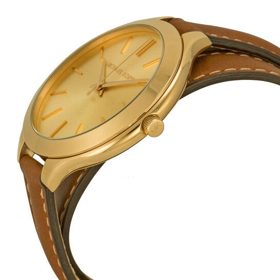 Michael Kors Runway Gold Dial Brown Leather Strap Watch For Women - MK2256 Buy Now By Michael Kors