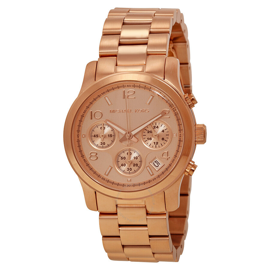 Michael Kors Runway Rose Gold Dial Rose Gold Steel Strap Watch for Women - MK5128 Buy Now By Michael Kors