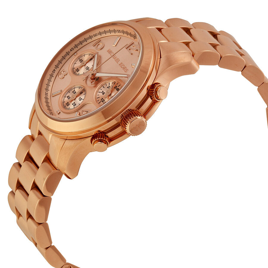 Michael Kors Runway Rose Gold Dial Rose Gold Steel Strap Watch for Women - MK5128 Buy Now By Michael Kors