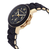 Michael Kors Runway Chronograph Black Dial Black Silicone Strap Watch For Women - MK7385 Buy Now By Michael Kors
