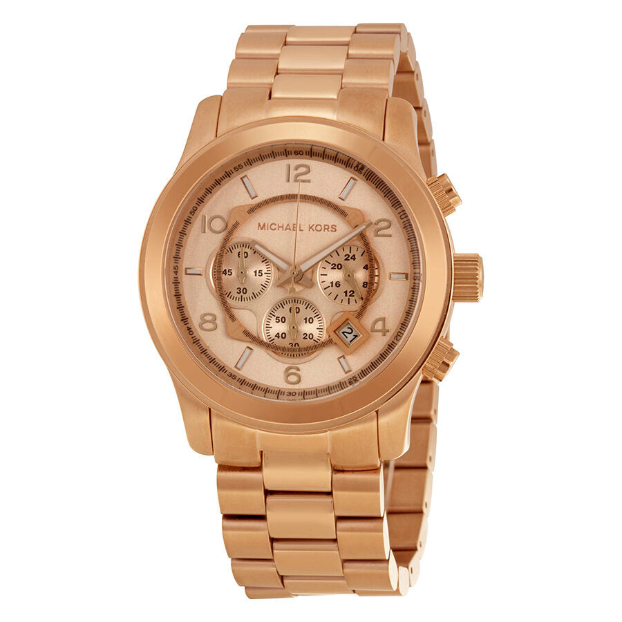 Michael Kors Runway Chronograph Rose Gold Dial Rose Gold Steel Strap Watch for Men - MK8096 Buy Now By Michael Kors