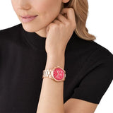Michael Kors Runway Chronograph Pink Dial Rose Gold Steel Strap Watch For Women - MK7352 Buy Now By Michael Kors