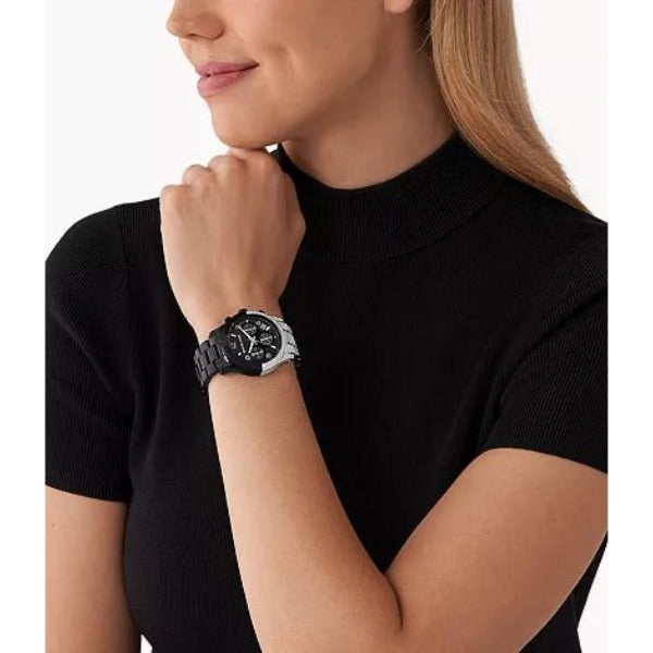 Michael Kors Runway Pavé Black Dial Two Tone Steel Strap Watch for Women - MK7433 Buy Now By Michael Kors