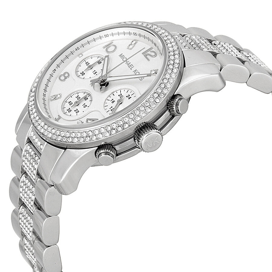 Michael Kors Brinkley Silver Dial with Diamonds Silver Steel Strap Watch for Women - MK5083 Buy Now By Michael Kors